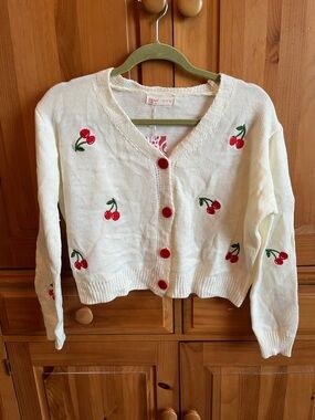 NWT Romwe Cherry Cardigan